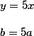 y=5x\\\\b=5a